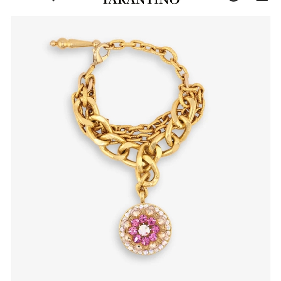 NWT TARINA TARANTINO GOLD TONE RHINESTONE BRACELET - Picture 3 of 5